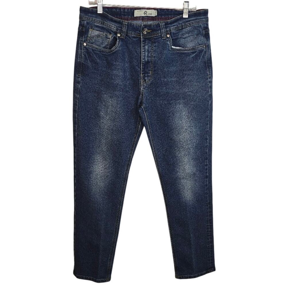 Refinery Republic Blue Denim Jeans Medium Wash Slim Fit Stretch Men's Size 34x30